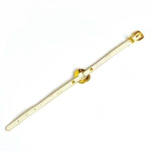 Marc Jacobs White Leather Distressed Bracelet